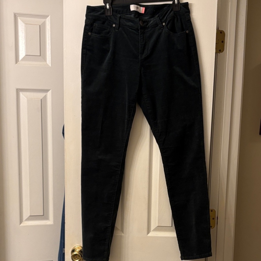 CAbi Women's Skinny Jeans - dark green